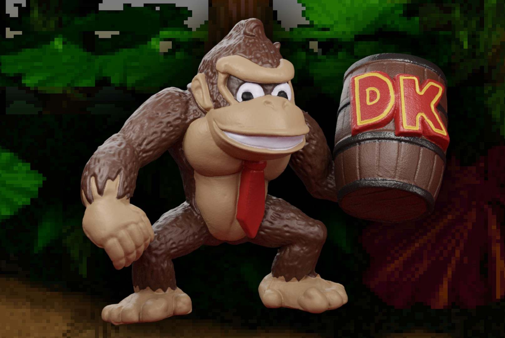 Old school Donkey Kong Country figures scanned and ready for 3D printing